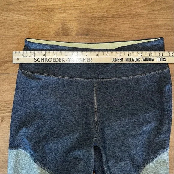 Outdoor Voices Tri-Color 7/8 Springs Leggings Green Grey Yellow‎ Women's Medium - Picture 3 of 9
